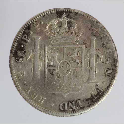 996 - Spanish Bolivia silver 8 Reales 1799 PTS PP, cleaned GF