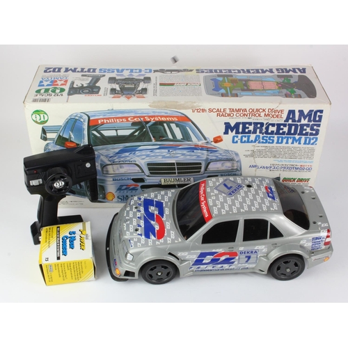 100 - Tamiya AMG Mercedes C Class DTM D2 radio controlled car, contained in original box