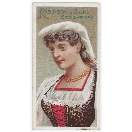 1076 - Robinson - Beauties (10 brands), type card, listed as no.1 (see picture), G+ cat value £75