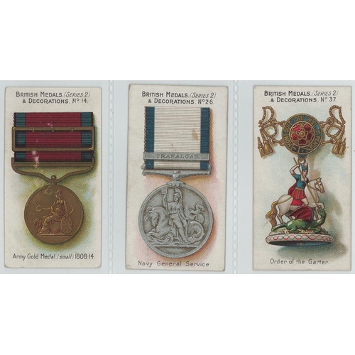 1092 - Taddy - British Medals & Decoration Series 2 (Black back), 3 cards, nos.14 - 26 & 37, G - G+ cat val... 