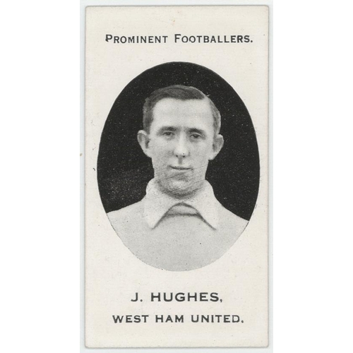 1096 - Taddy - Prominent Footballers (London Mixture), type card, J Hughes, West Ham United, VG, cat value ... 