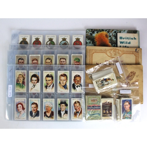 1099 - Various Cigarette Card sets and part sets, loose and stuck in, plus small amount of Brooke Bond. (Qt... 