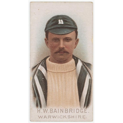 1100 - Wills - Cricketers (1896), type card, H W Bainbridge, Warwickshire, VG cat value £120