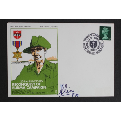 178 - Field Marshall William Slim, (1891-1970), scarce National Army Museum cover, signed by Slim, leader ... 