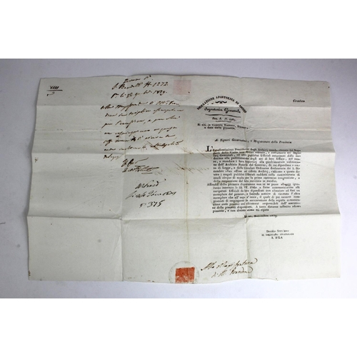 203 - Italy - an early document/letter dated 1839 'Delegazione Apostolica Di Ascoli'.