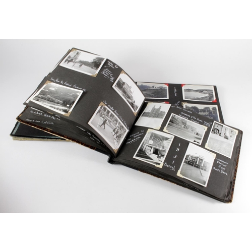 276 - Two photograph albums, circa 1940s-50s, containing numerous captioned black & white photographs, inc... 