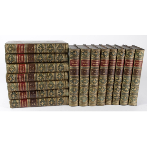 278 - Victorian Bindings. A set of 'The Life & Works of William Cowper', by Robert Southey, fifteen volume... 