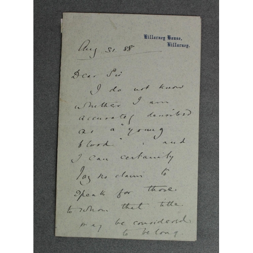 293 - Curzon (George Nathaniel, 1859-1925). An original three-sided manuscript letter, signed by George Na... 