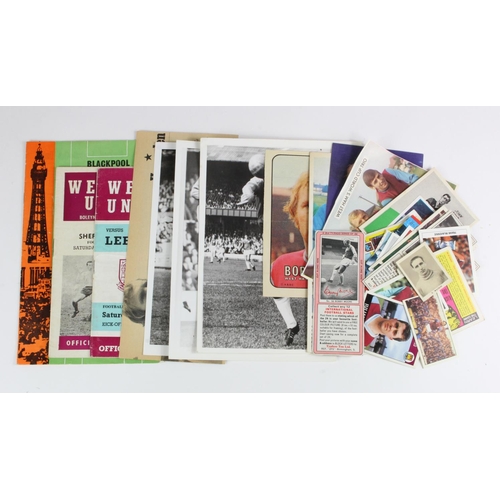 436 - West Ham United selection, inc cards, photo's, etc. Good lot, noted Bobby Moore.  (Qty)