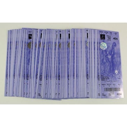 437 - Winter Olympics, Salt Lake 2002, approximately eighty mint & unused tickets for ice hockey, cross co... 