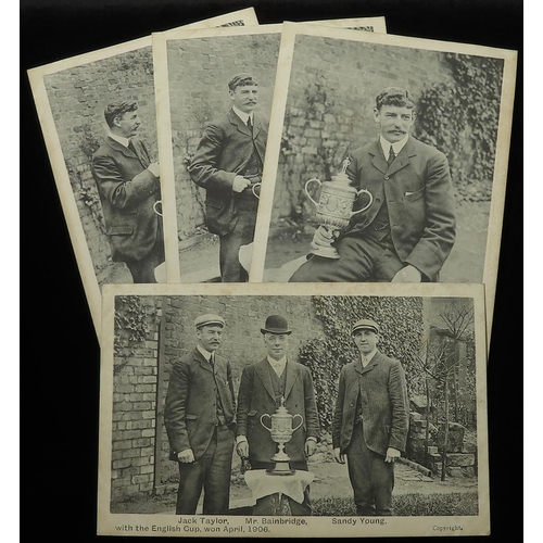 616 - F.A. Cup Winners 1906, Everton, Jack Taylor, Sandy Young with the Cup    (4)