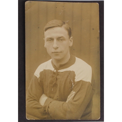 627 - Football postcard b&w RP of William Murray known as 