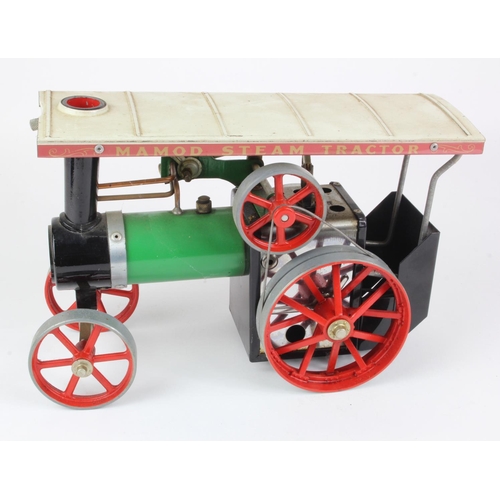 73 - Mamod TE1A live steam tractor, with burner, height 16cm, length 26cm approx.