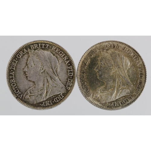 101 - Sixpences (2): 1897 and 1901, toned EF