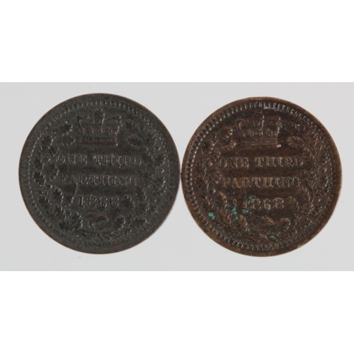 103 - Third Farthings (2) 1866 GVF, and 1868 VF