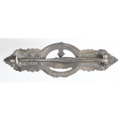 1279 - German U-Boat Close combat clasp, maker marked