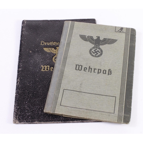 1293 - German WW2 Army Wehrpak to Wilhelm Bunte with various entries 6 medals awards noticed comes with Weh... 