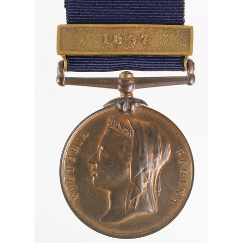 1393 - Jubilee Medal, 1887 Metropolitan Police issue with clasp 1897 to PC. J. Murray. S. Divn. NEF