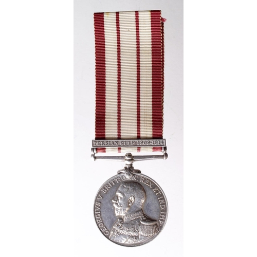 1435 - Naval General Service Medal GV with Persian Gulf 1909-1914 clasp, named 344870 S Robertson PTR 1CL H... 