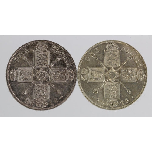 150 - Florins (2): 1918 nEF,and 1922 nEF