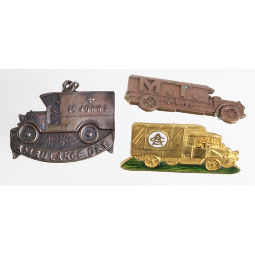 1580 - Sweethearts, Motor related badges comprising A.S.C. (Army Service Corps), brass & enamel badge; bron... 