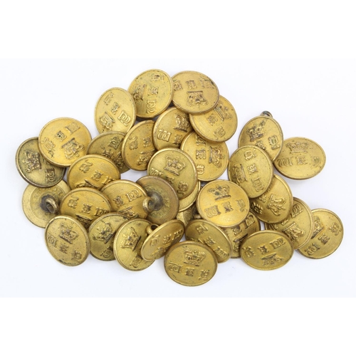 1609 - West Kent Yeomanry (possibly) early Victorian small gilt buttons (33 approx)