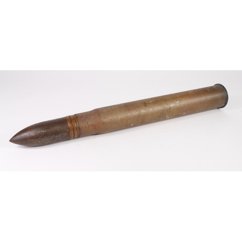 1631 - WW1 3pd shell case and head deactivated. (Buyer collects)