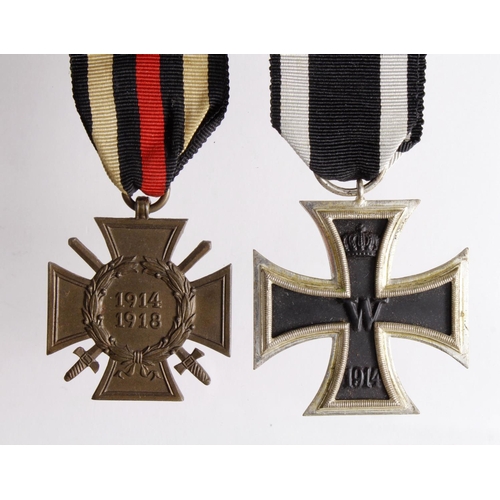 1644 - WW1 German Iron Cross 2nd class with Iron Cross of Honour award documents, photo WW2 Wehrpas etc., t... 