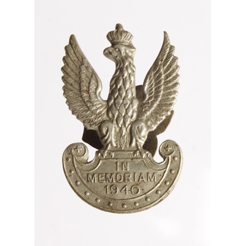 1696 - WW2 Polish scarce Memorial 1940 lapel badge.