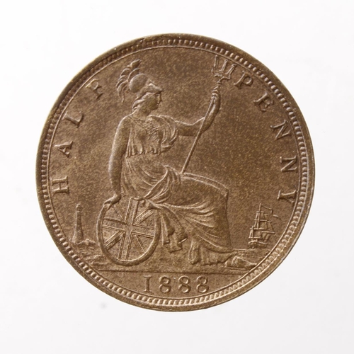 248 - Halfpenny 1888 AU trace lustre.