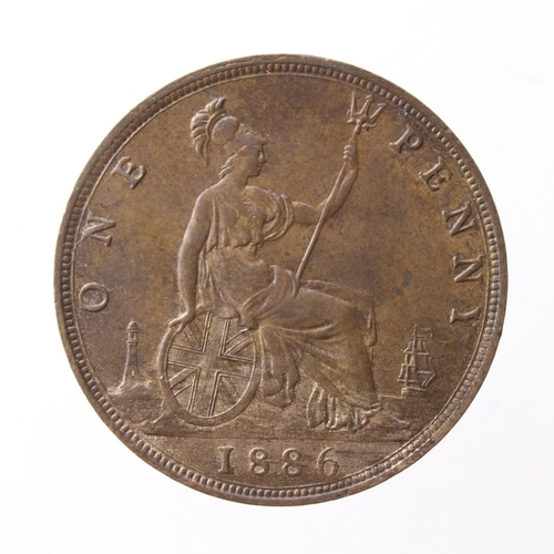 317 - Penny 1886 EF, trace lustre.