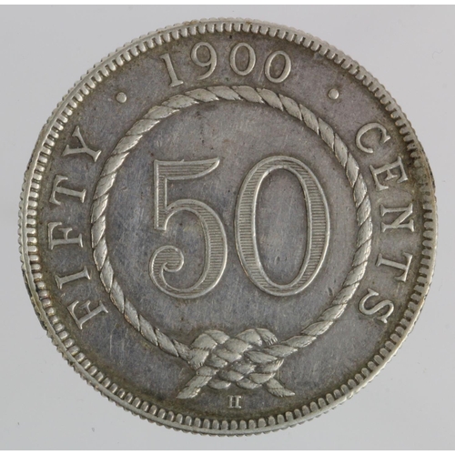 387 - Sarawak, C. Brooke Rajah 50 Cents 1900H, VF ex-mount solder remnants, a few scratches.