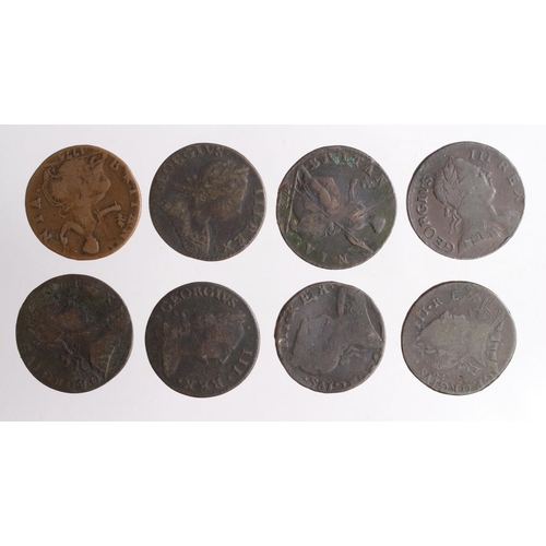 745 - Contemporary Forgery Georgian Halfpennies (8)