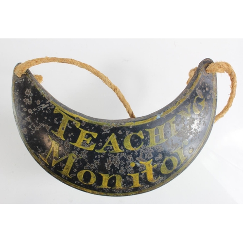 750 - Early Teaching Monitor tin badge - probably Victorian