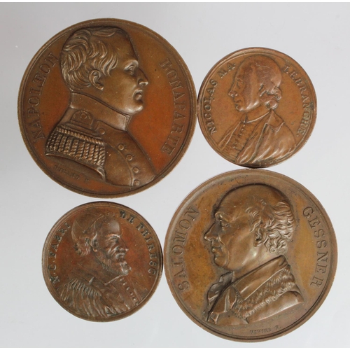 760 - French Commemorative Medals (4) bronze various: Napoleon Bonaparte from the 'Series Numismatica' by ... 