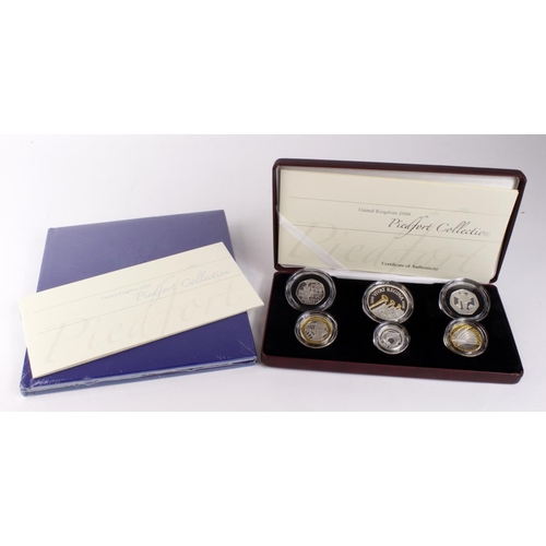 78 - Royal Mint: United Kingdom 2006 (silver proof) Piedfort Collection, aFDC (a little toning) cased wit... 