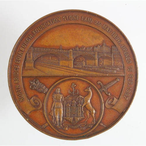 784 - Opening of North Bridge, Edinburgh, 1897, large bronze medal