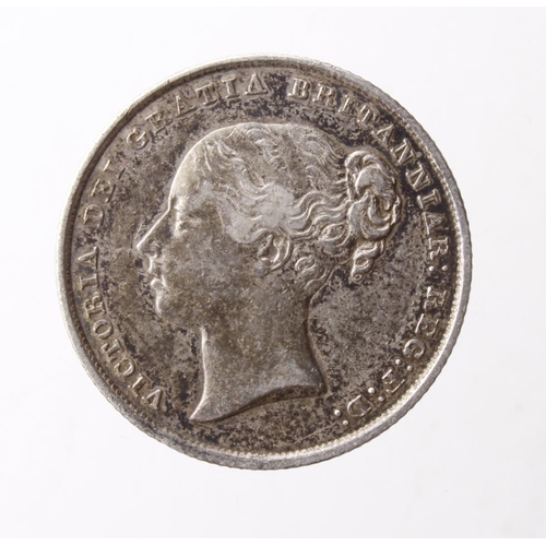 86 - Shilling 1843, scarce date, speckled tone GVF