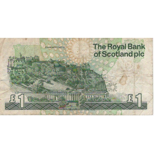 637 - Scotland, Royal Bank of Scotland 1 Pound dated 1st October 1997, scarce REPLACEMENT note serial Z/1 ... 