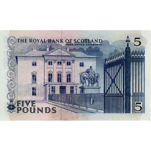 644 - Scotland, Royal Bank of Scotland 5 Pounds dated 1st March 1967, signed Robertson & Campbell, serial ... 