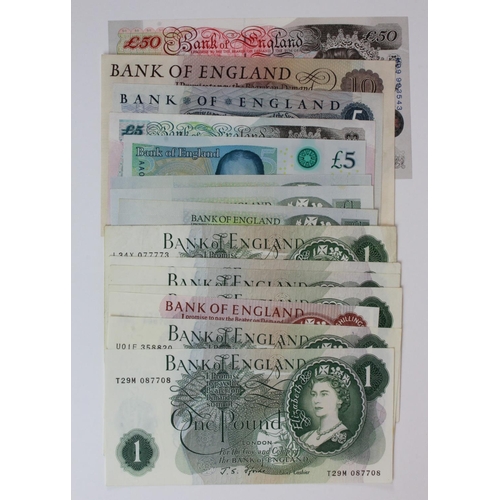 66 - Bank of England (15) an exceptional collection of TRUE FIRST & LAST notes, Hollom 10 Pounds A01, 5 P... 