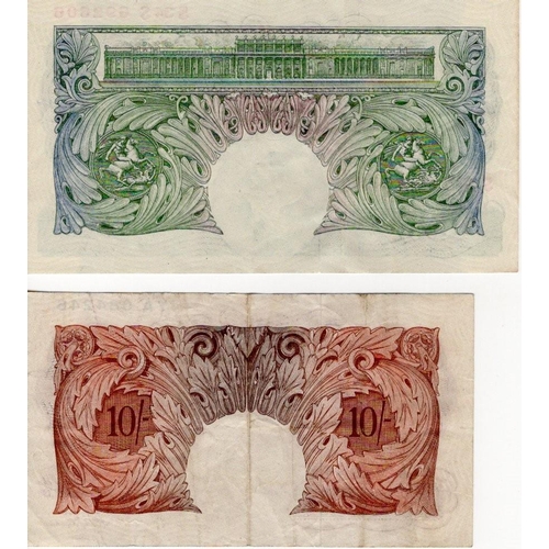 90 - Beale (2), a pair of Britannia REPLACEMENT NOTES issued 1950, 10 Shillings serial 17A 084246 (B267, ... 