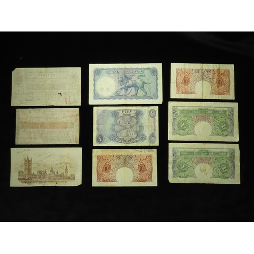 61 - Bank of England & Treasury (24), a collection of lower grade and damaged notes comprising Peppiatt W... 