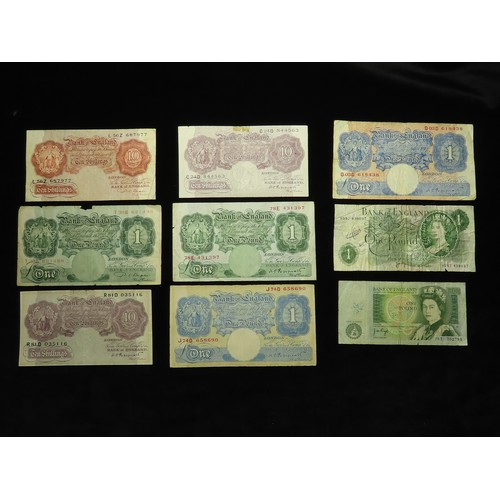 61 - Bank of England & Treasury (24), a collection of lower grade and damaged notes comprising Peppiatt W... 