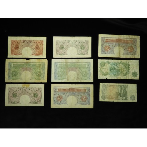 61 - Bank of England & Treasury (24), a collection of lower grade and damaged notes comprising Peppiatt W... 