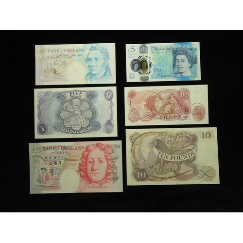 66 - Bank of England (15) an exceptional collection of TRUE FIRST & LAST notes, Hollom 10 Pounds A01, 5 P... 