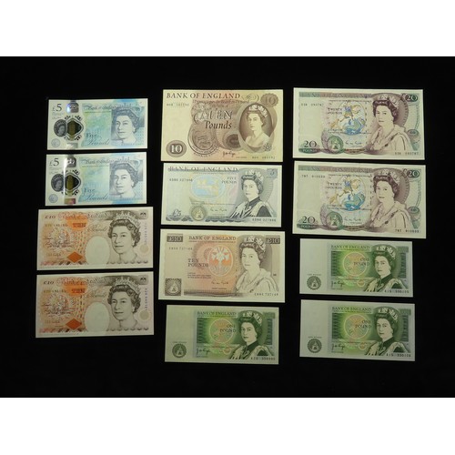 74 - Bank of England (30), Gill 20 Pounds (2), 10 Pounds and 5 Pounds, Page 10 Pounds REPLACEMENT note 'M... 