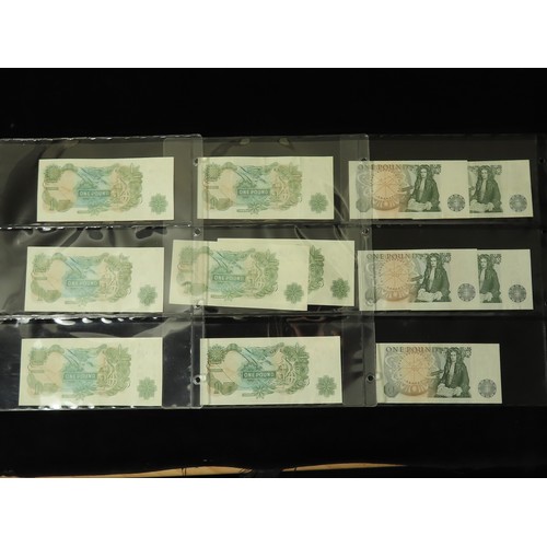 75 - Bank of England (44), a collection of FIRST & LAST PREFIX notes comprising Peppiatt 1 Pound WW2 issu... 