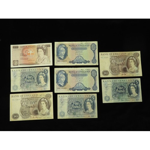 77 - Bank of England (57), a good collection comprising O'Brien 5 Pounds Lion & Key (2), 1 Pound (4), Hol... 