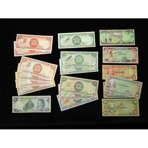 740 - Caribbean & Central America (42), comprising Trinidad & Tobago (12) 1 Dollar - 100 Dollars Uncircula... 